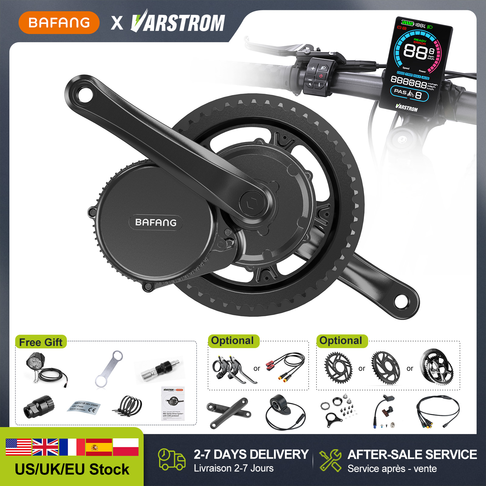 [Stock US] Moteur central BAFA - Mid Drive Motor Kit 52V 1000W avis et prix